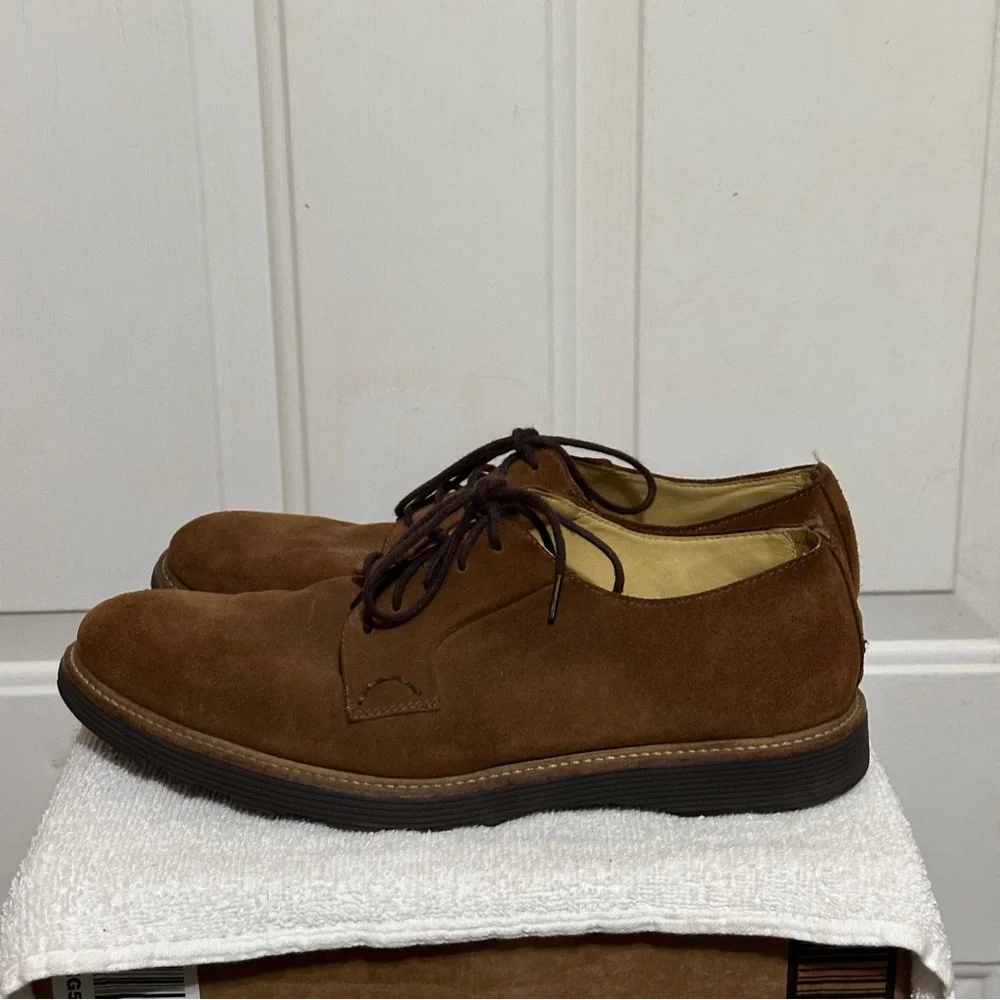 Martin‎ Dingman Ernest Men's 9.5 M Brown Suede Derby Dress Shoes 300381